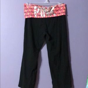 pink cropped leggings